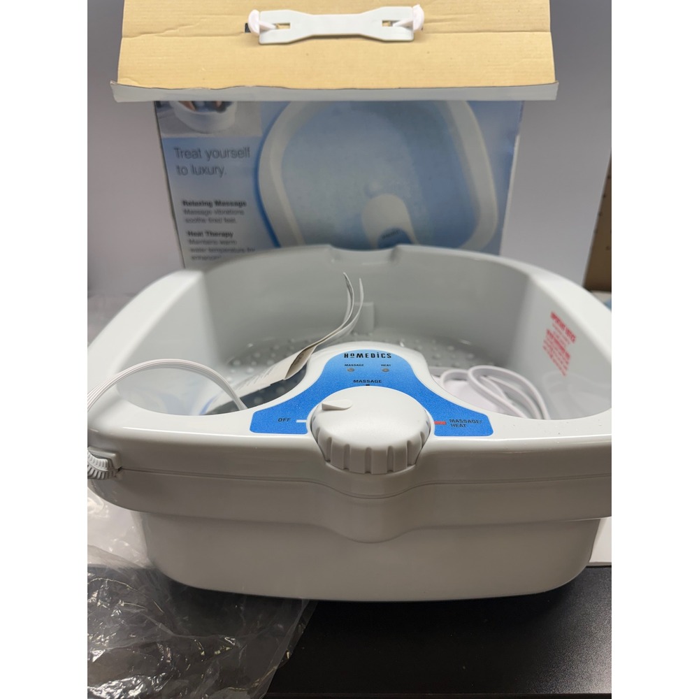 HoMedics FootExpert Luxury Foot Bath with Heat and Massage White FB-50